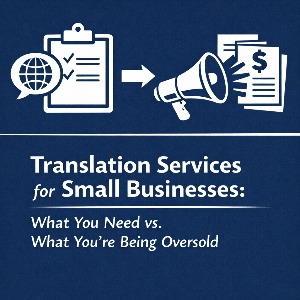 Translation services for small businesses: what you need vs. what you're being oversold
